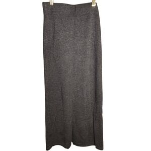 Universal Thread Womens Small Charcoal Gray Knit Maxi Skirt Back Vent Elastic S